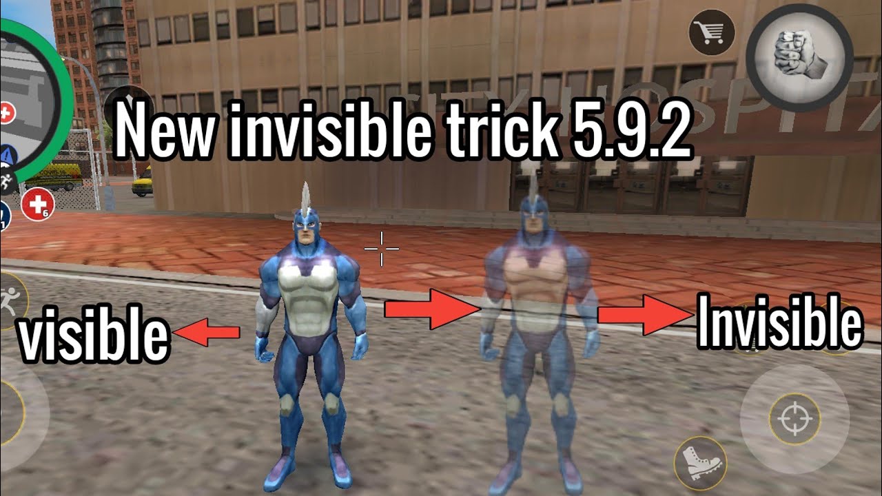 Rope hero new invisible trick version 5.9.2 update || Rope hero vice town || ab O P Gamerz