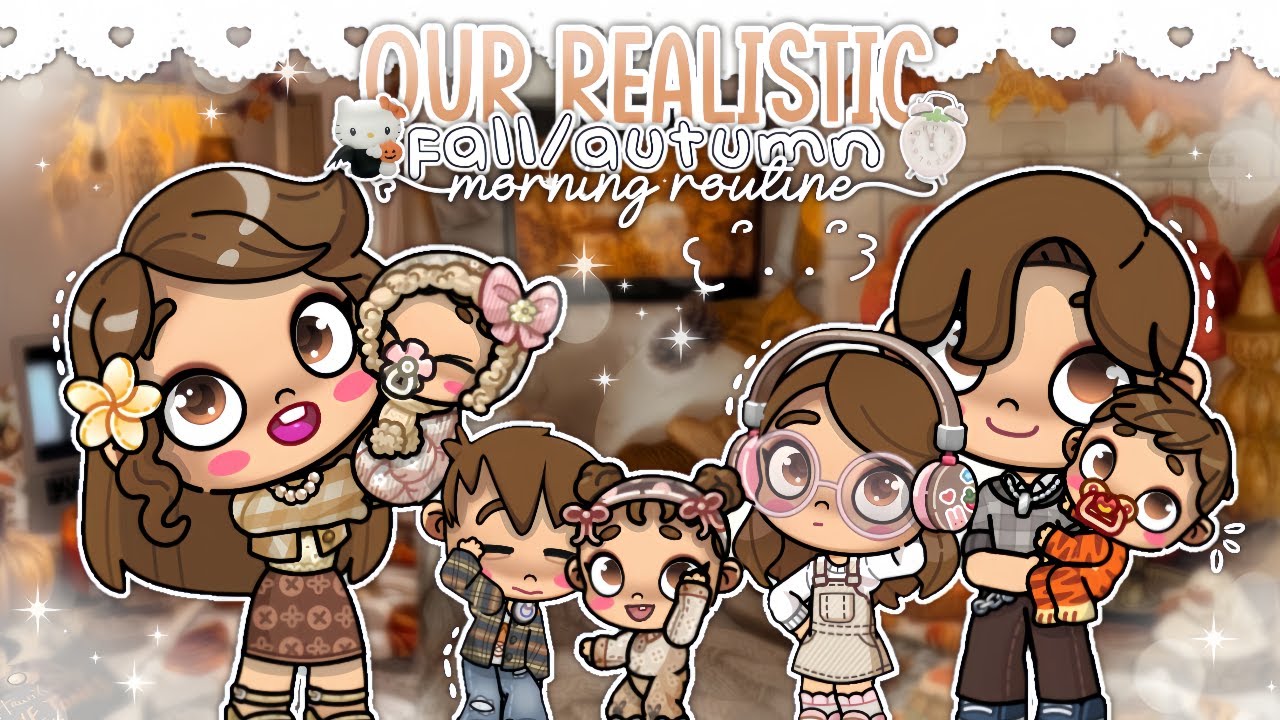 OUR REALISTIC FALL/AUTUMN MORNING ROUTINE *VERY CHAOTIC*🪵🍁|| *VOICED🔊* || AVATAR WORLD