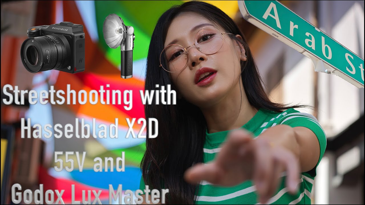 Hasselblad X2D and 55V Godox Lux Master Streetphotography Arab Street