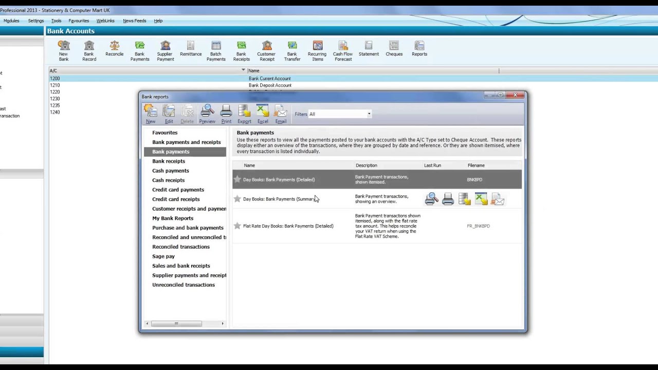 Creating reports in Sage 50 Accounts