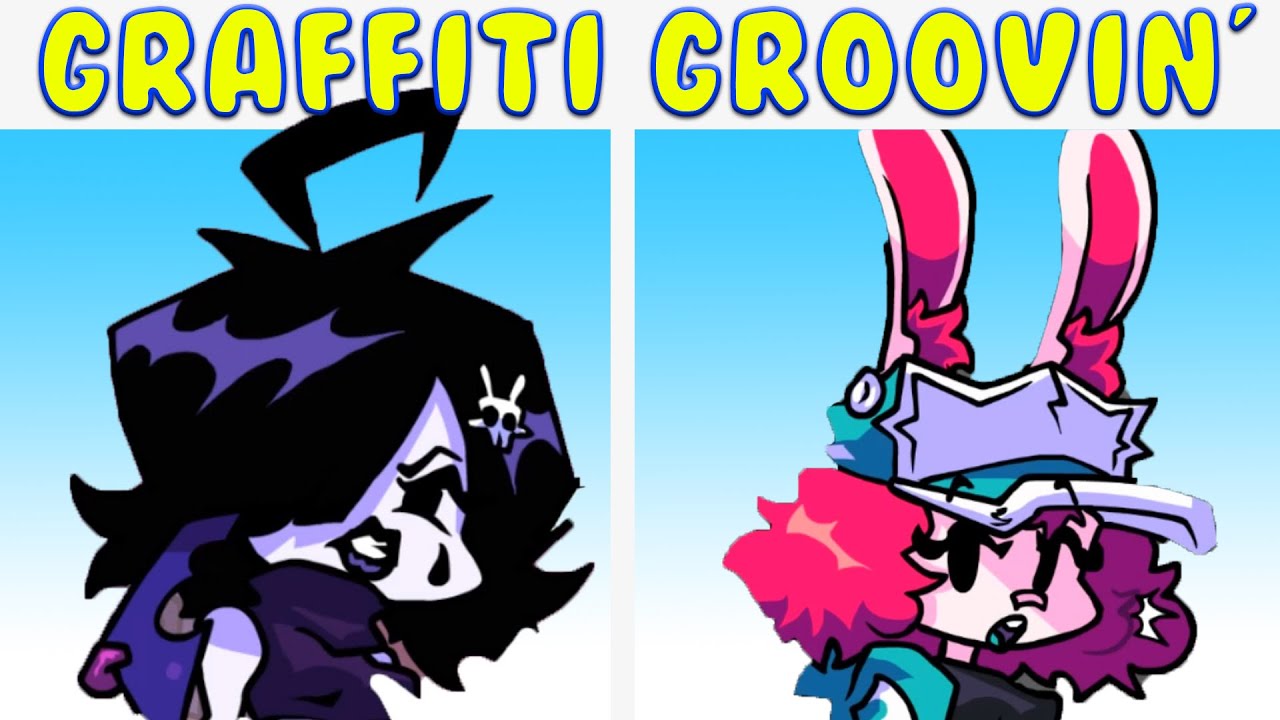 Friday Night Funkin' - Graffiti Groovin' | V.S. Skarlet Bunny Story + All Cutscenes [FNF MOD/HARD]