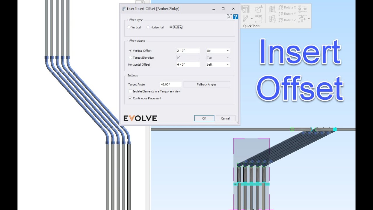 EVOLVE MEP - Insert Offset