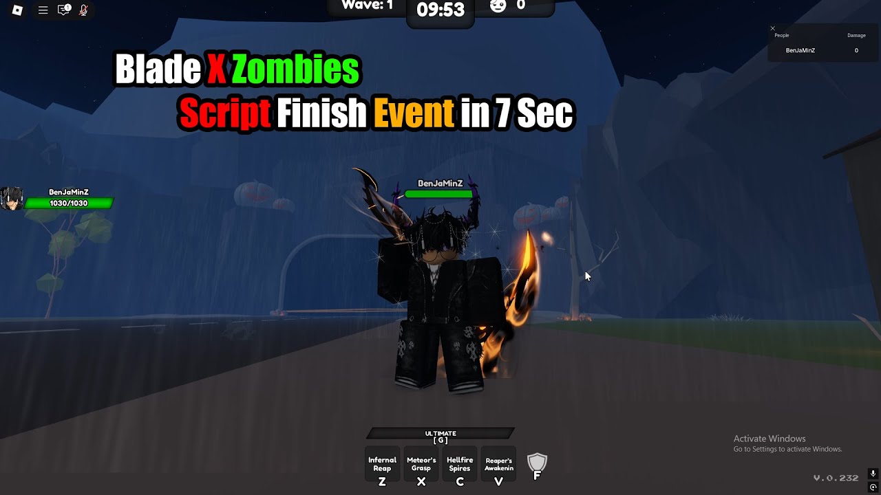 Blade X Zombies: Завершите событие за 7 секунд [Исправлено]
