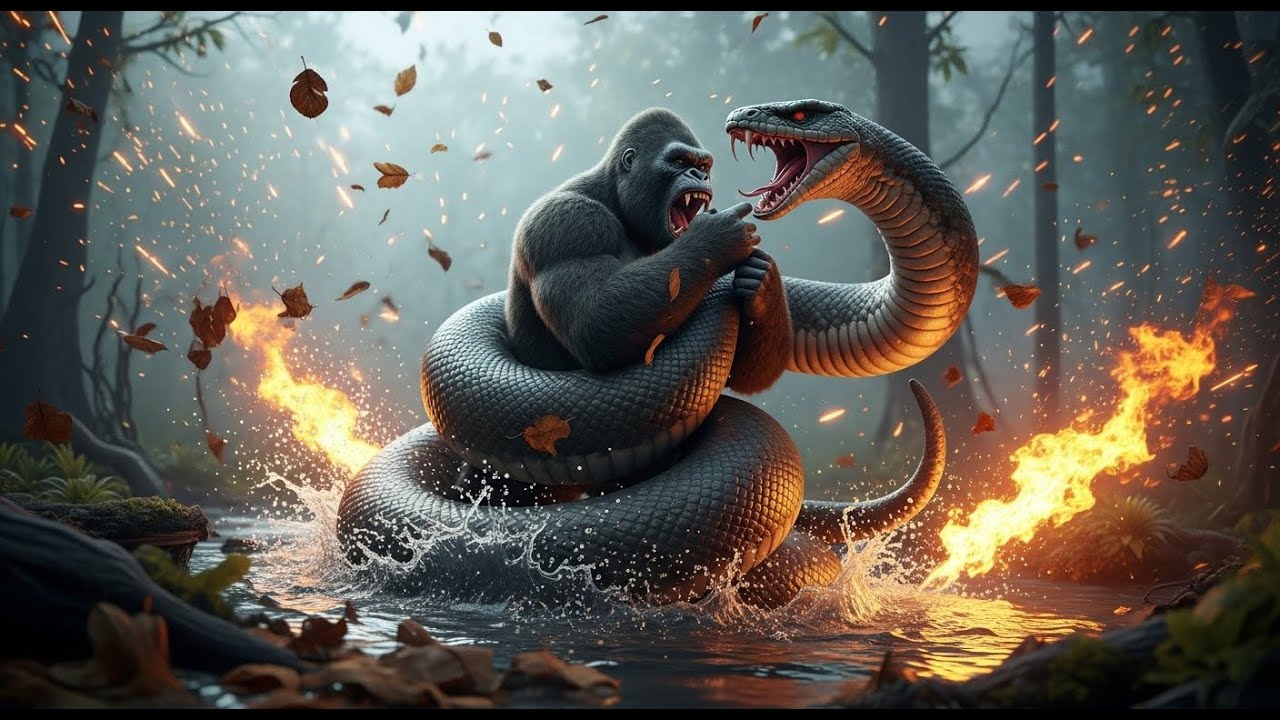 king kong vs titanoboa epic swamp battle