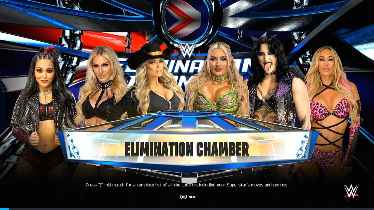 WWE 2K25 Gameplay - WOMENS ELIMINATION CHAMBER MATCH