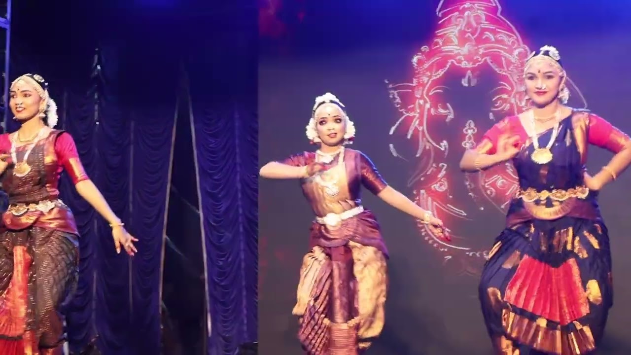 Beautiful girls performing classical dance