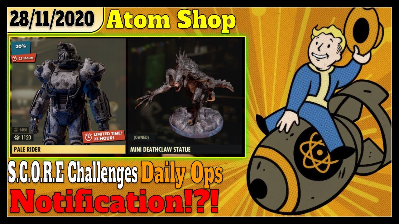 Fallout 76 Atomic Shop Offers Pale Rider & Deathclaw Statue! I Got Plasma Cutter Plan