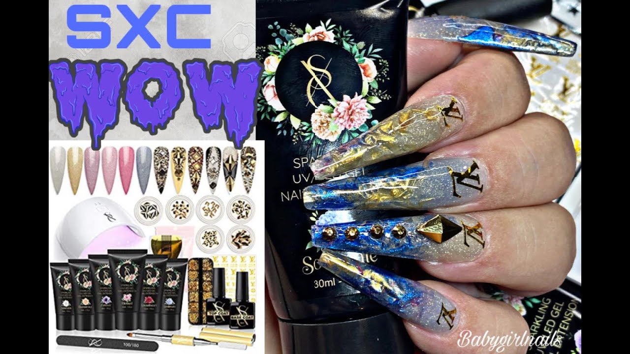 ❣️☝️👰🏻SXC Bridal Poly Gel Kit!! 1,2,3, Go Extreme Tapered Coffin Nails! EXPERIMENTING!!! WOW!!!