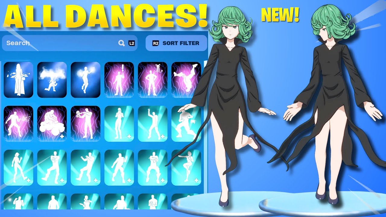 TERRIBLE TORNADO One Punch Man Skin Showcase On 400+ ORIGINAL Fortnite Dances & TikTok Icon Emotes