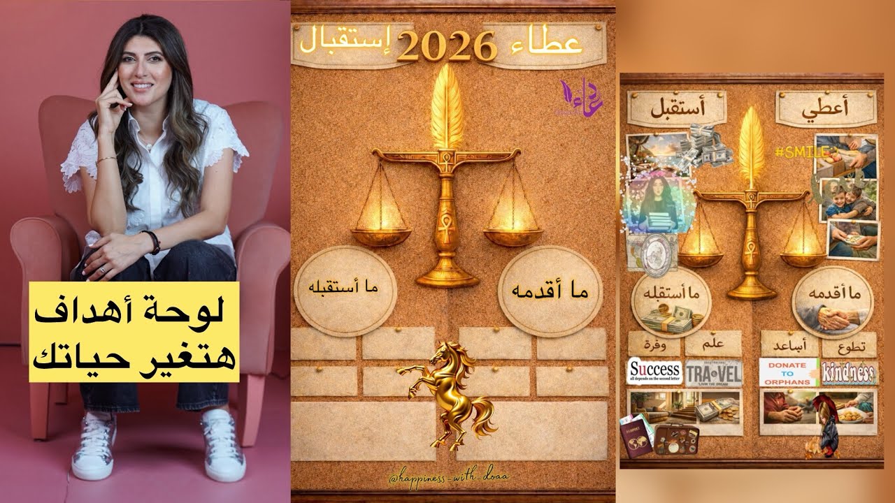 لوحة أهداف 2026 هتغير حياتك⚖️