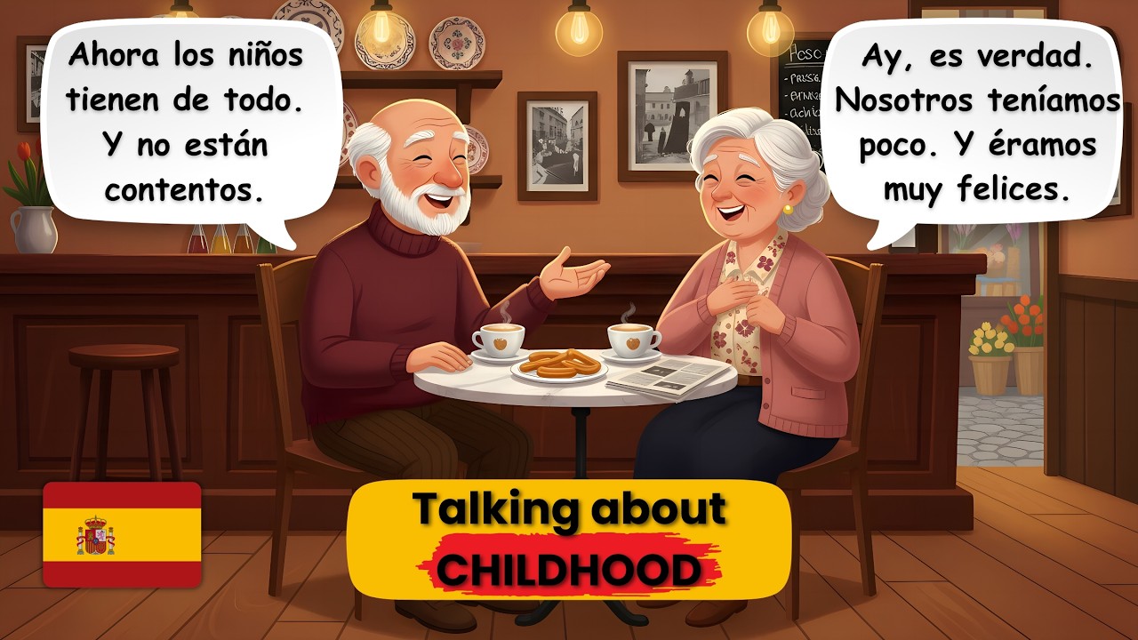 Spanish Conversation for Beginners: Childhood Memories | Listening Practice 🇪🇸