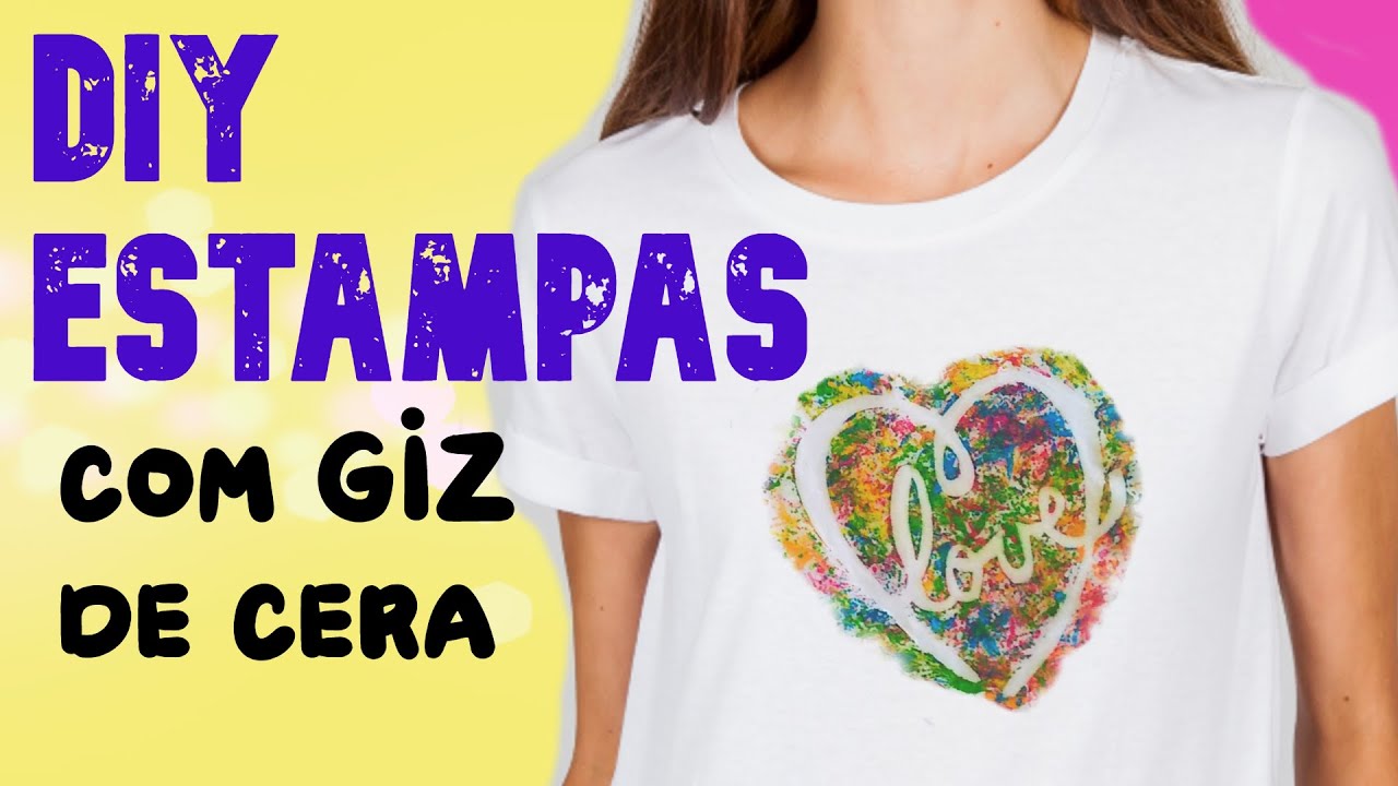 DIY: Estampar camisetas com giz de cera