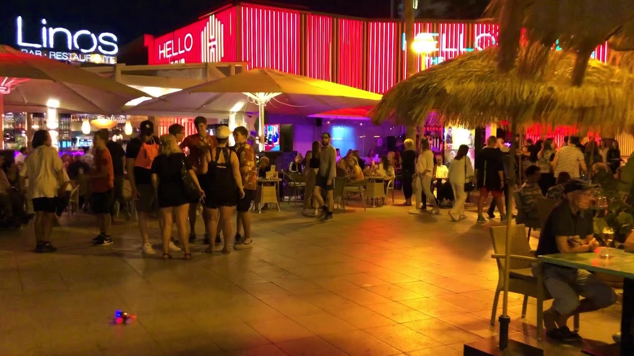 🌴Night walk Schinkenstraße Strand @  Playa de Palma 🌴| Mallorca Ballermann  ☀️ El Arenal | Mai 2022