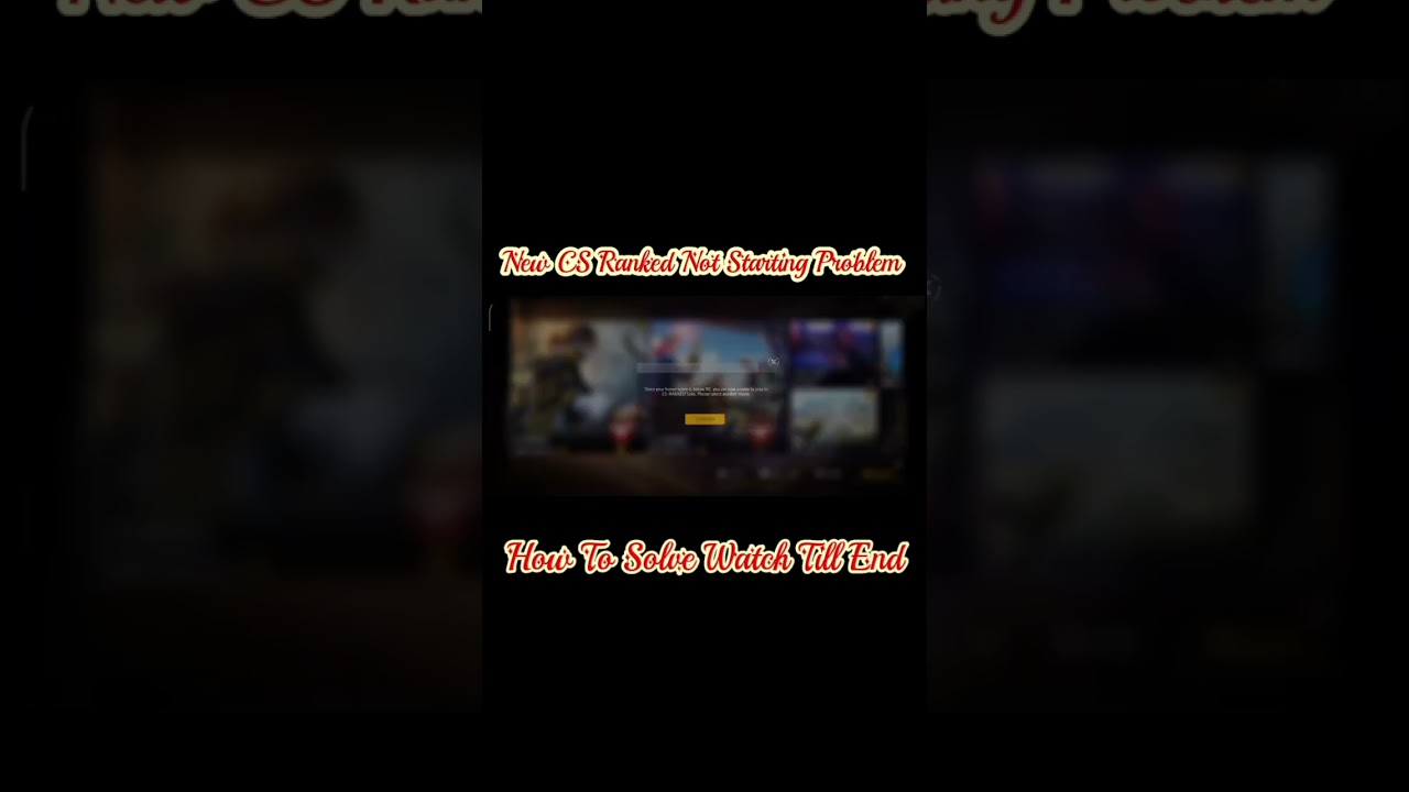 CS Ranked Not Starting Problem Solved !! Watch Till End || #shorts #trending #freefire #freefireindi