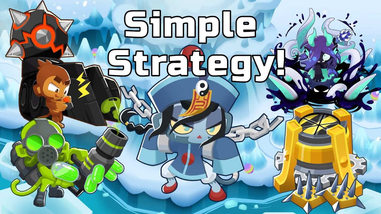 BTD6 Glacial Trail CHIMPS Black Border Guide
