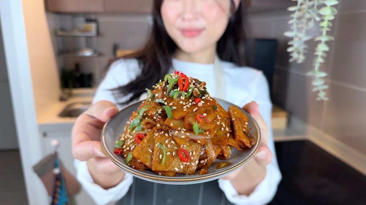 Tortitas de pescado coreanas (Eomuk) en 5 minutos 🇰🇷 | Guarnición fácil