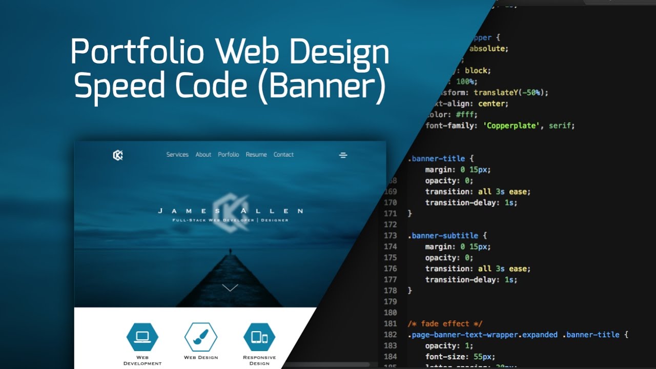 Web Design Speed Code - Portfolio Site Redesign (Banner)