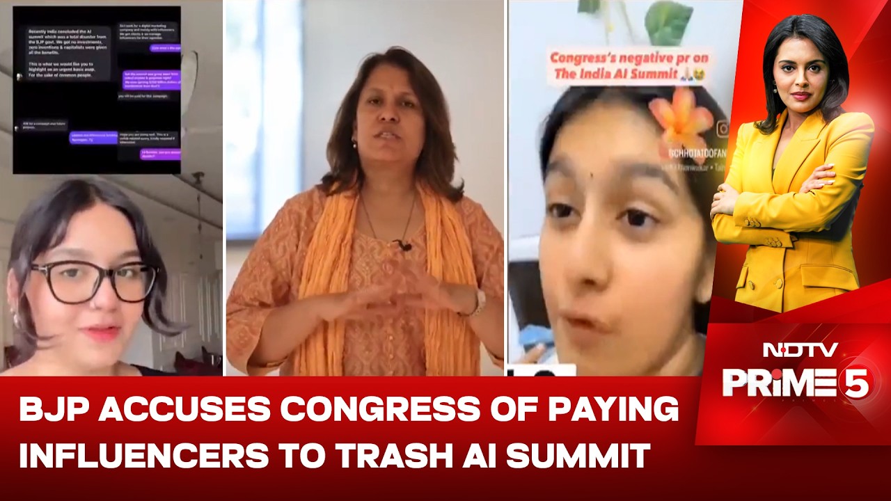AI Summit Turns Political Flashpoint: BJP Accuses Congress of Paying Influencers to Trash Event