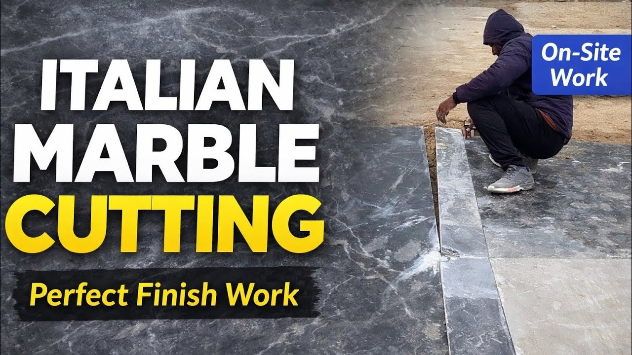 Italian Marble Cutting Work | Perfect Finish On Site | Marble Flooring Work @Shahprojects 