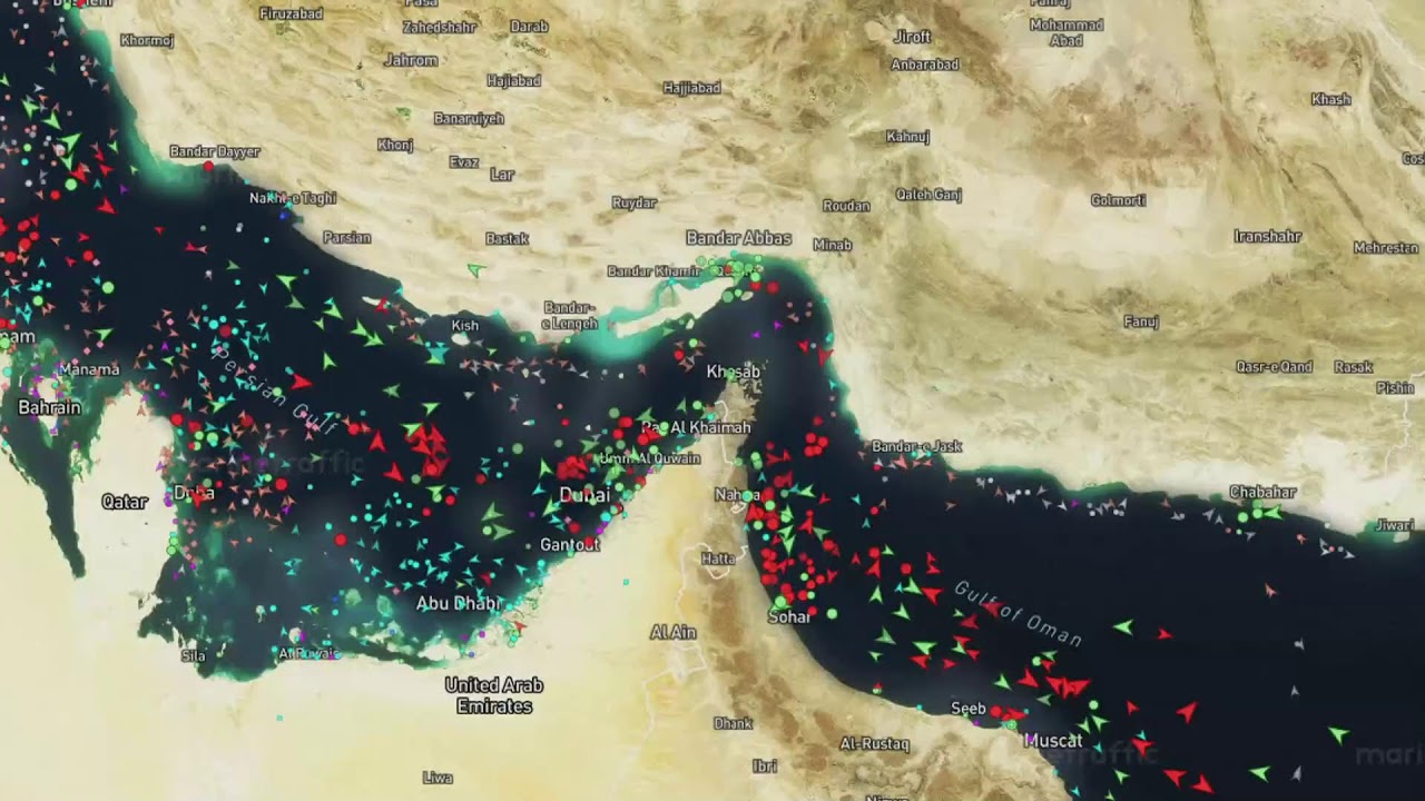 LIVE: Vessel traffic in Strait of Hormuz