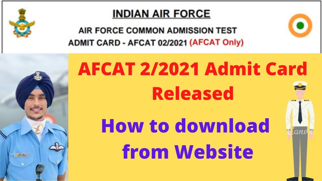 How to download AFCAT 2/2021 admit card | IAF offical update | Complete details