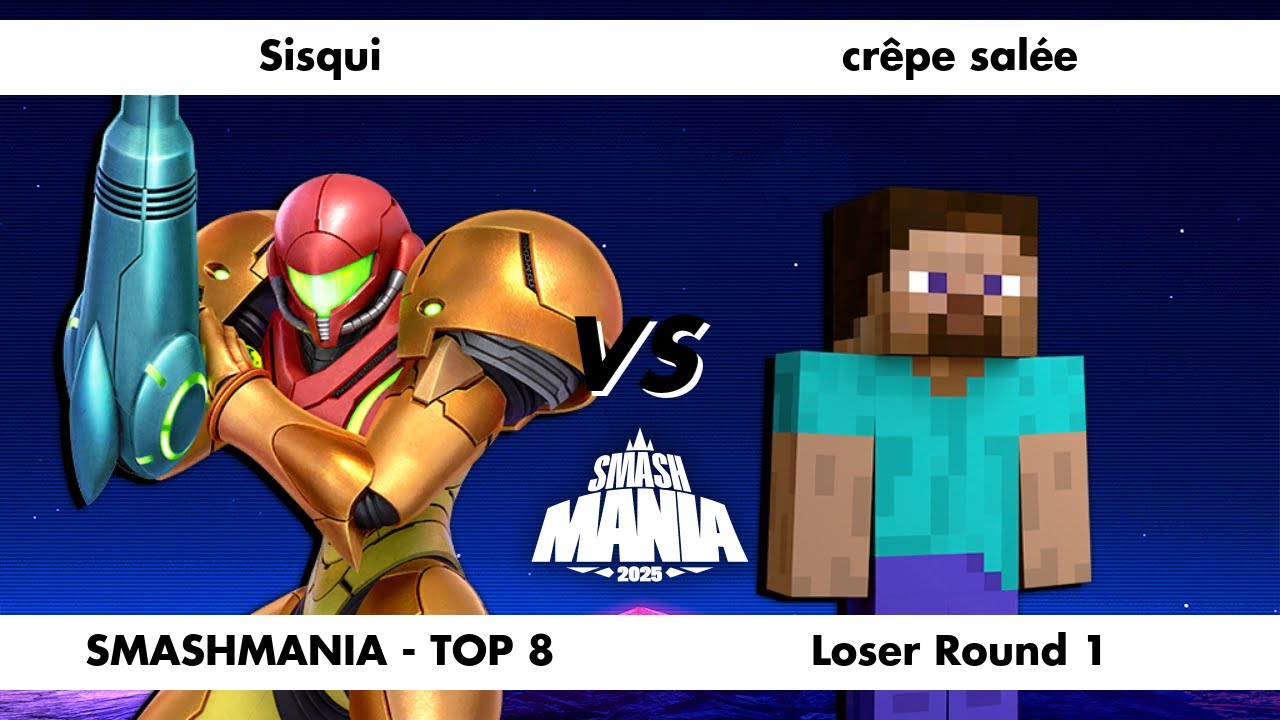 SMASHMANIA - TOP 8 - Sisqui (Samus) Vs. crêpe salée (Steve) - Loser Round 1