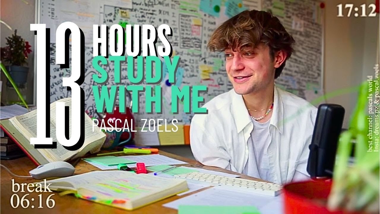 LIVE | 13-HOUR study with me 📚🌧 rain sounds & pomodoro timer 60 & 10