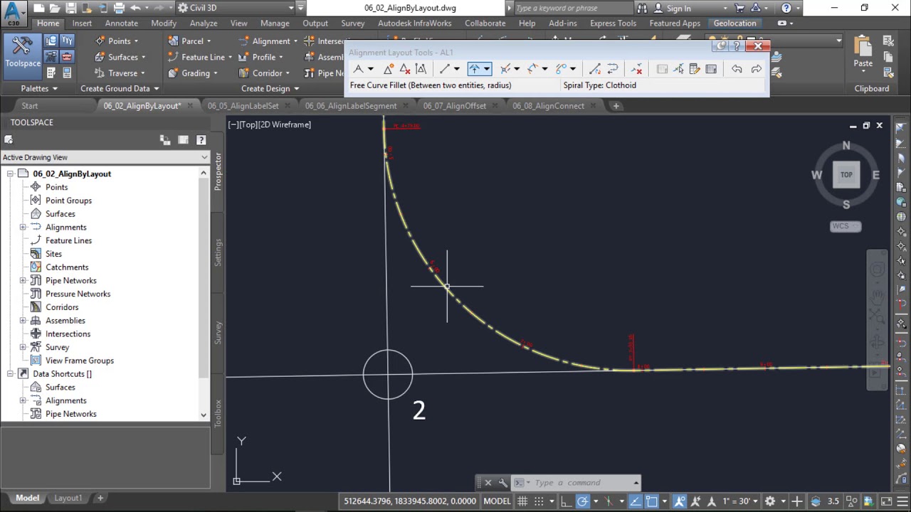 14 .  كيفية عمل ALIGNMENT والتعديل عليه CIVIL 3D