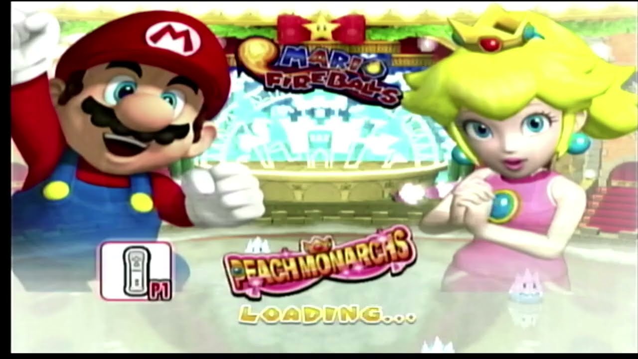 Mario Super Sluggers: Mario Fireballs vs Peach Monarchs Gameplay HD