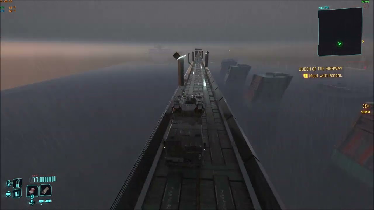 CYBERPUNK 2077 - Truck Sim - Longest trip yet all over the map