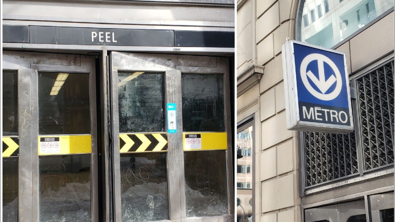 Metro Peel💚 Montreal Quebec. Montreal underground city connection to the metro Station Lifestyle