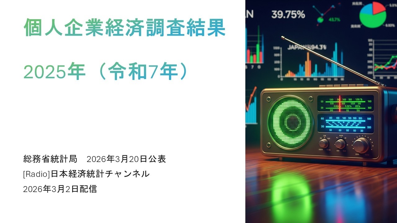[ラジオ]2025年（令和7年）個人企業経済調査結果