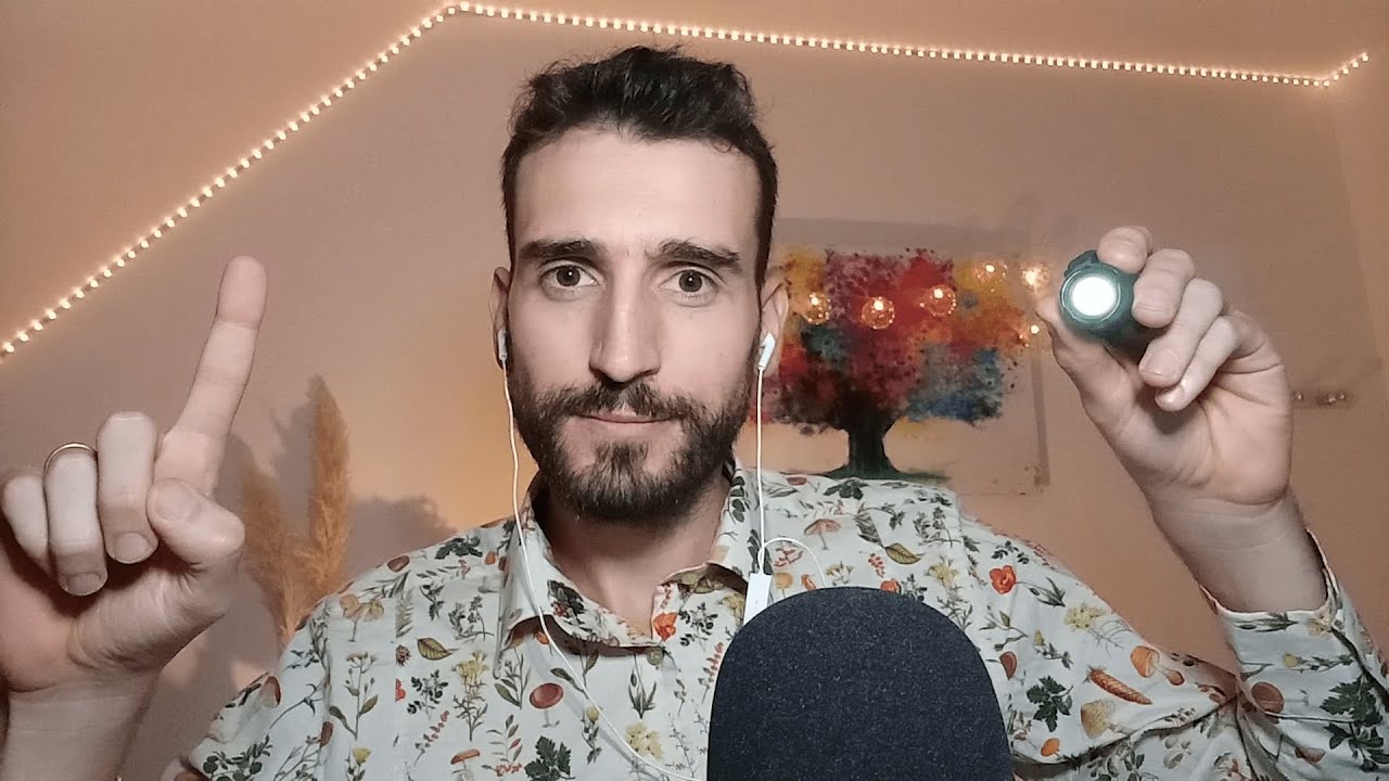 ASMR Neurological eye exam with a mycologist - follow my instructions