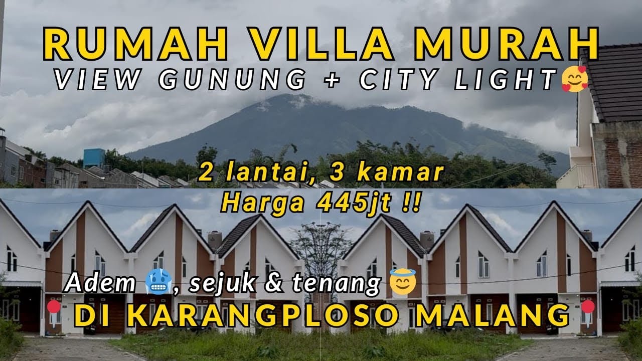 RUMAH VILLA MALANG MURAH‼️DEKAT BATU & UMM🥰 #rumahmalang #rumahmalangmurah #shorts #rumahminimalis
