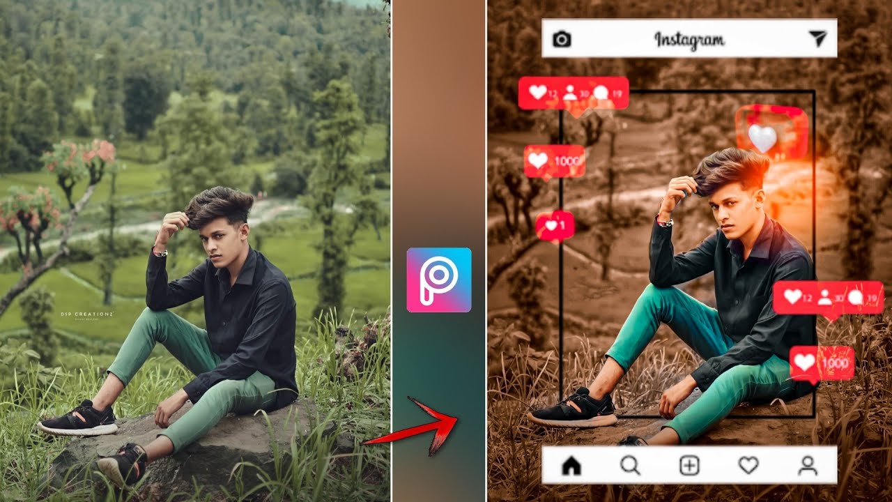 PicsArt - instagram Frame Photo Editing | Picsart editing new style - Xyaa Edits🔥