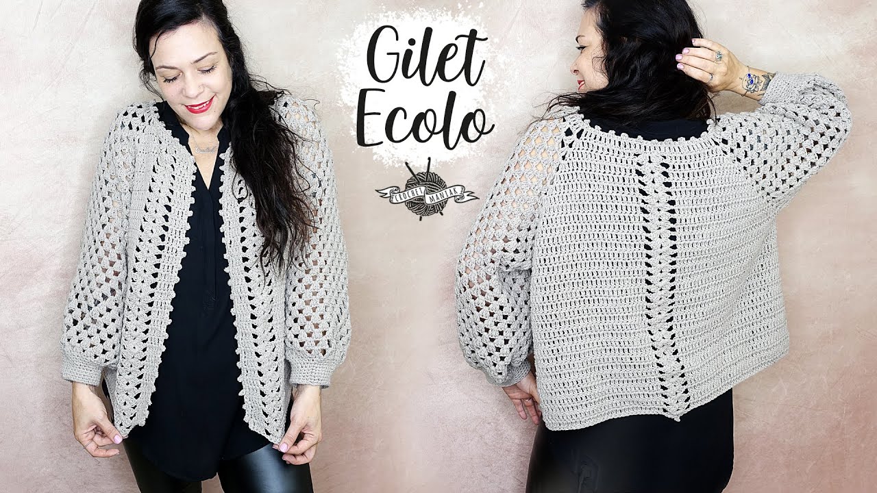 TUTORIEL CROCHET gilet top down 