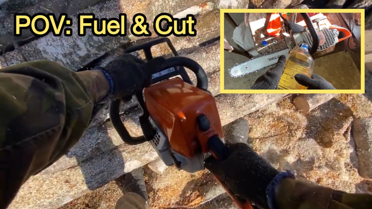 Real Chainsaw Routine Before Cutting Wood | POV