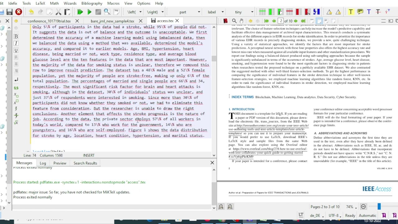 How to convert the Paper in IEEE Access Latex format in English