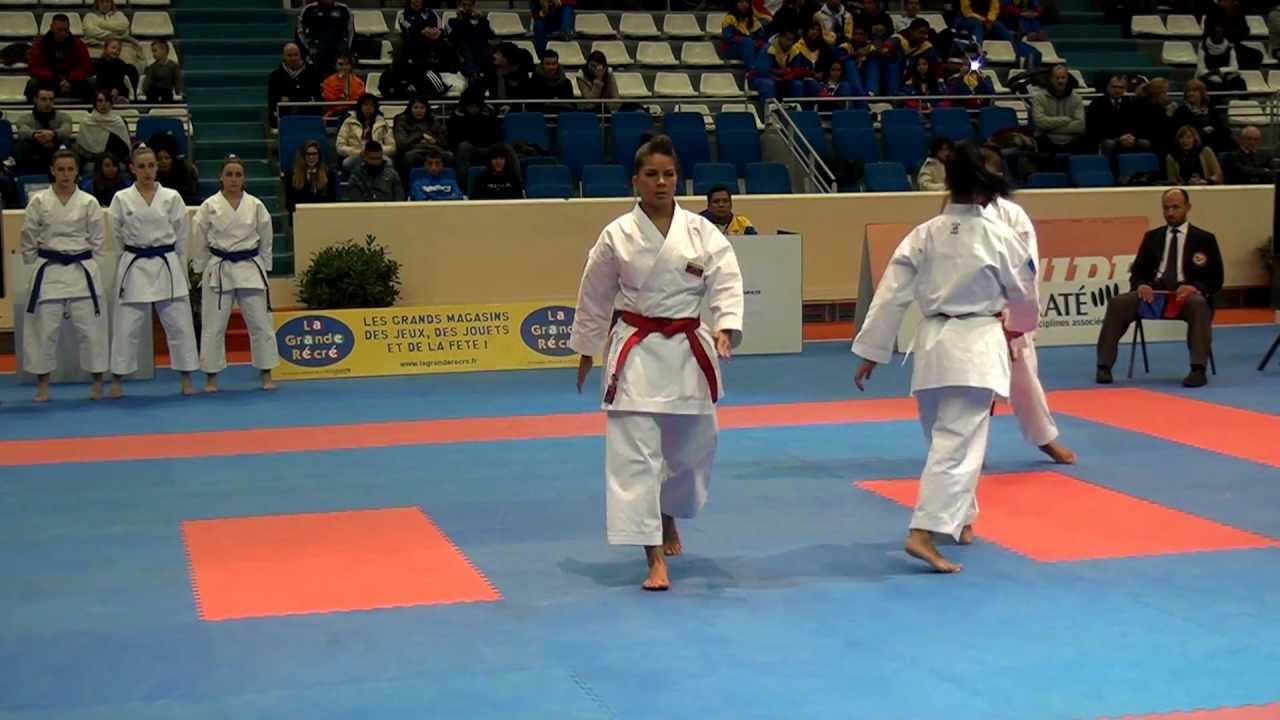 Karate1 PL, Paris 2013 - Kata Team female FINAL - VENEZUELA vs ITALY (1/2)