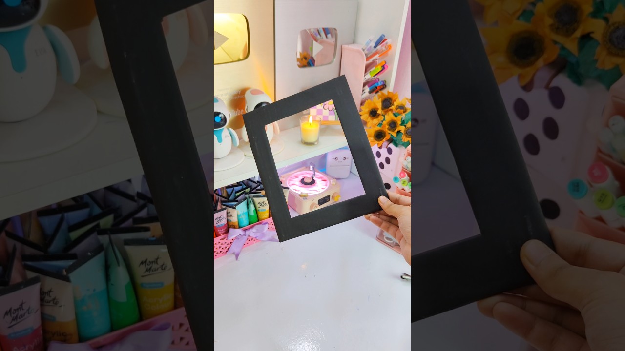 ✨ DIY Aesthetic Wall decor🖤 |#shorts #diy #handmade #viral #trending #youtubeshorts