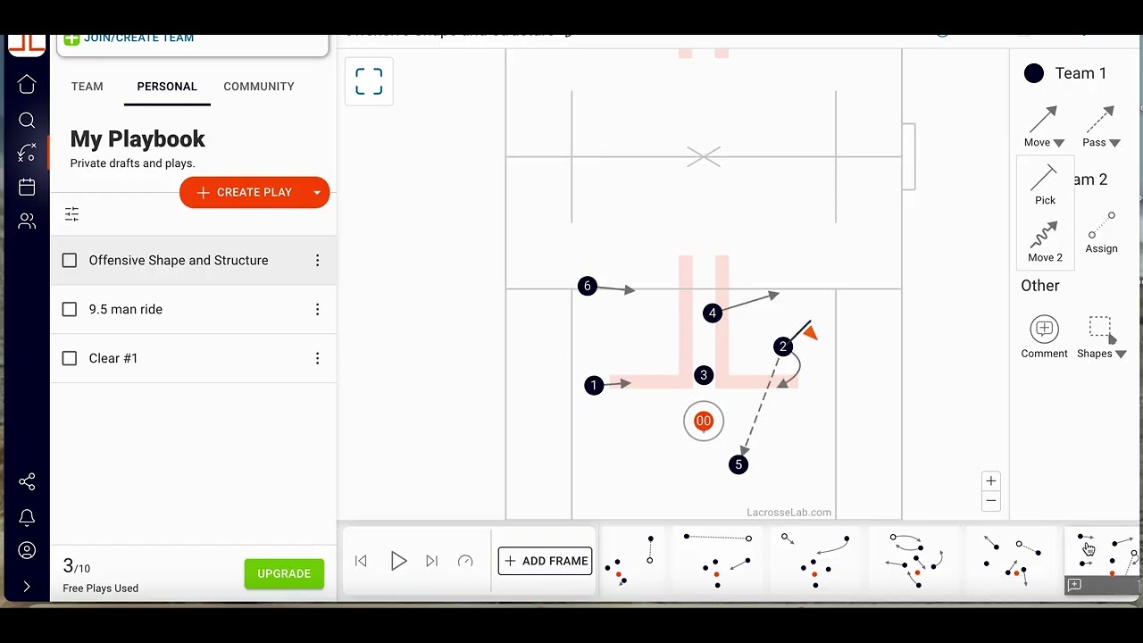 Lacrosse 2-3-1 Pairs Offense