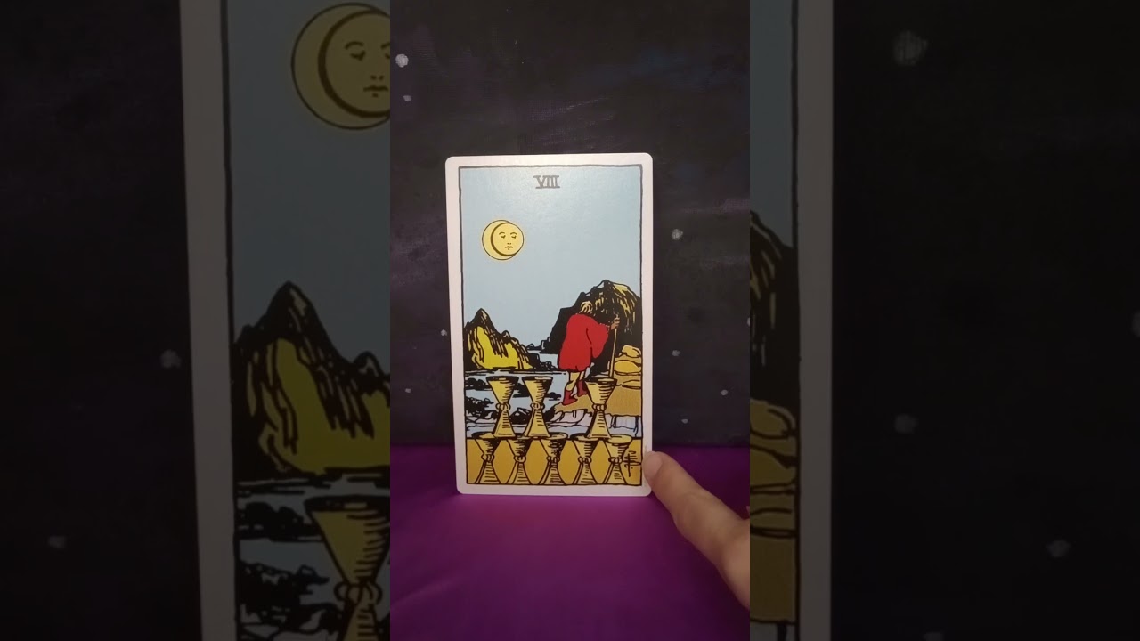 Eight of Cups Tarot Card Meaning #accomplishments #fulfillment #mastery #manifesting #peace #tarot
