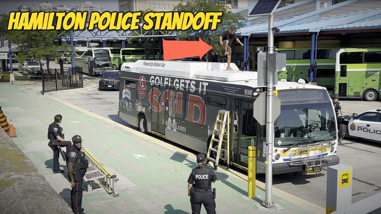 Hamilton Police STANDOFF With Man Who Took Over Bus