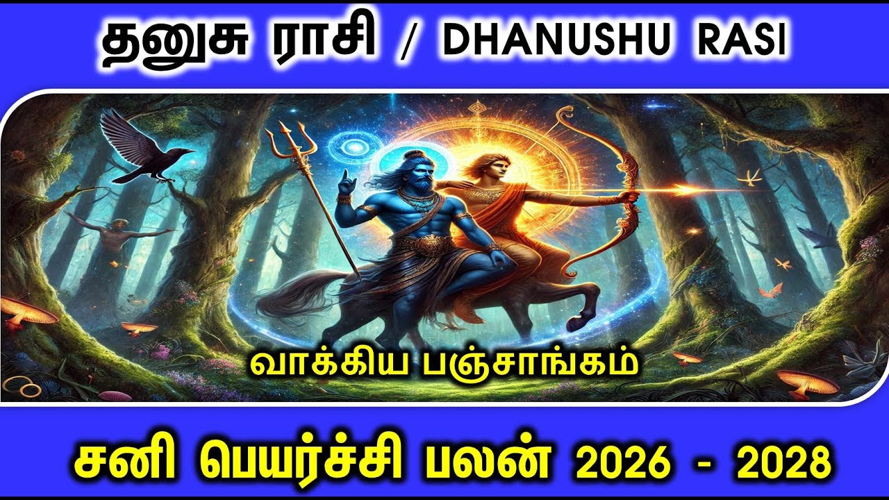 தனுசு ராசி சனி பெயர்ச்சி 2026 -2028 | Dhanushu rasi Sani Peyarchi Palan 2026 -2028| TA