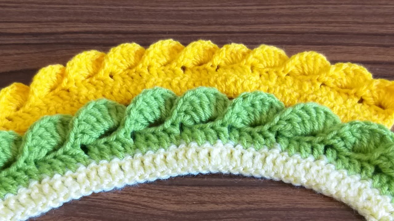 كروشيه/ كنار/حزام للستائر / تاج للشعر/تلايق/حواف للمفارش/crochet border for blanket