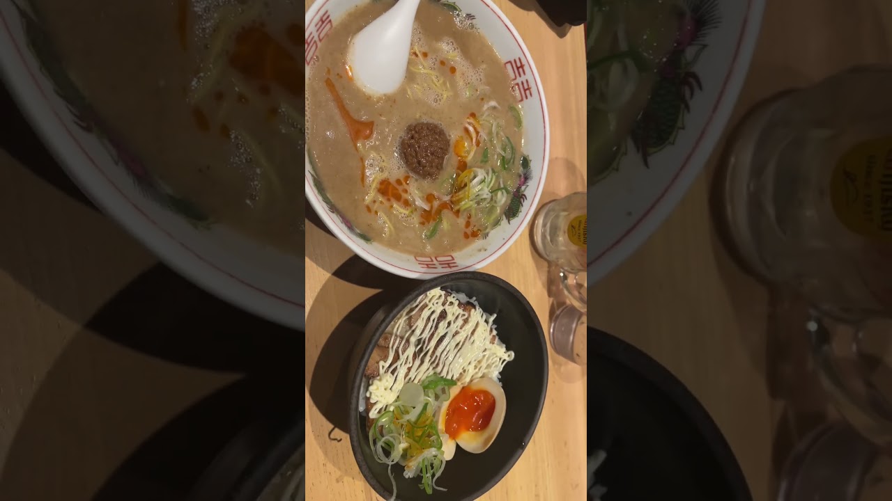 【福岡】博多拉担麺 まるたん 那の川店 【旧店名】博多麺屋ゆず らーたんめん 炙りチャーシュー ライス 鉄板焼き