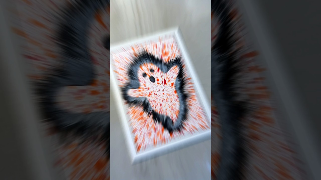 Картина с привидением на Хэллоуин своими руками 👻 Креативные идеи рисования акрилом 2025