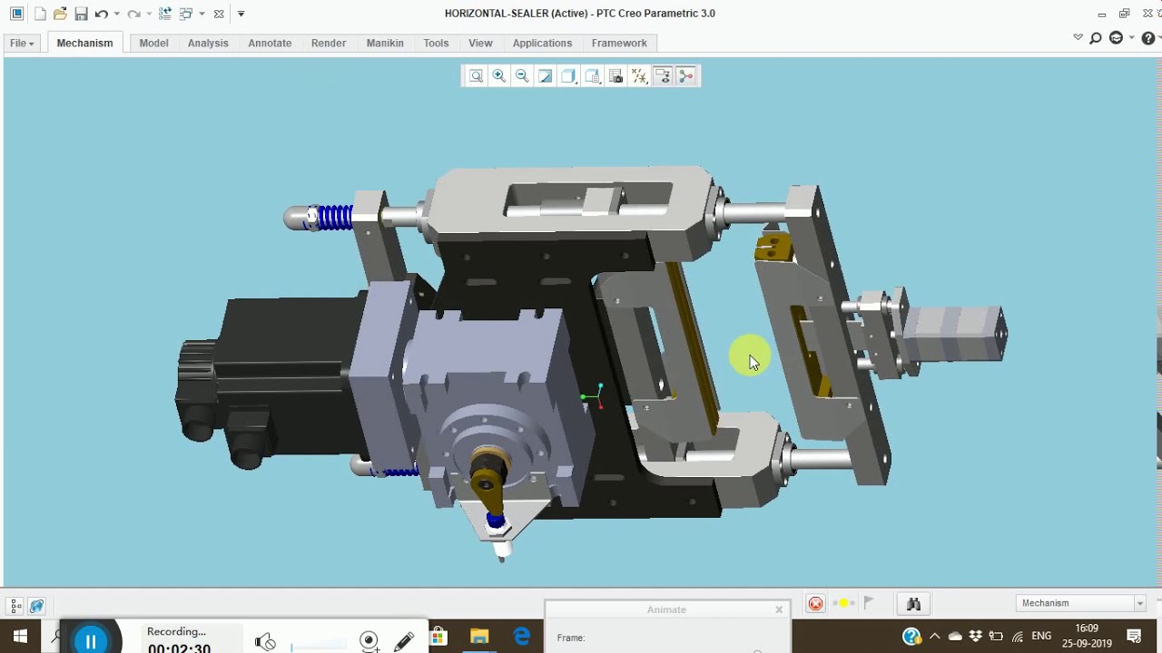 sealing jaw 3D design (PTC creo 3.0)