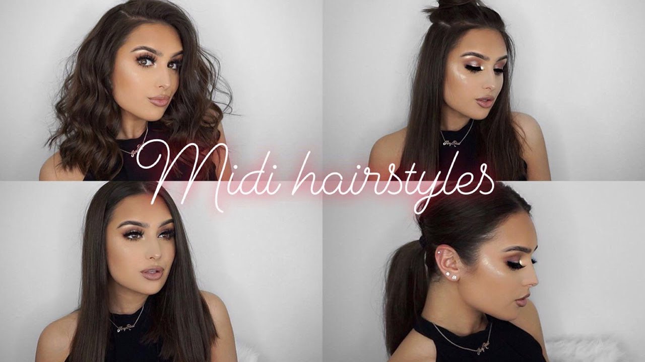 MIDI LENGTH HAIRSTYLES - SIMPLE & EASY!!
