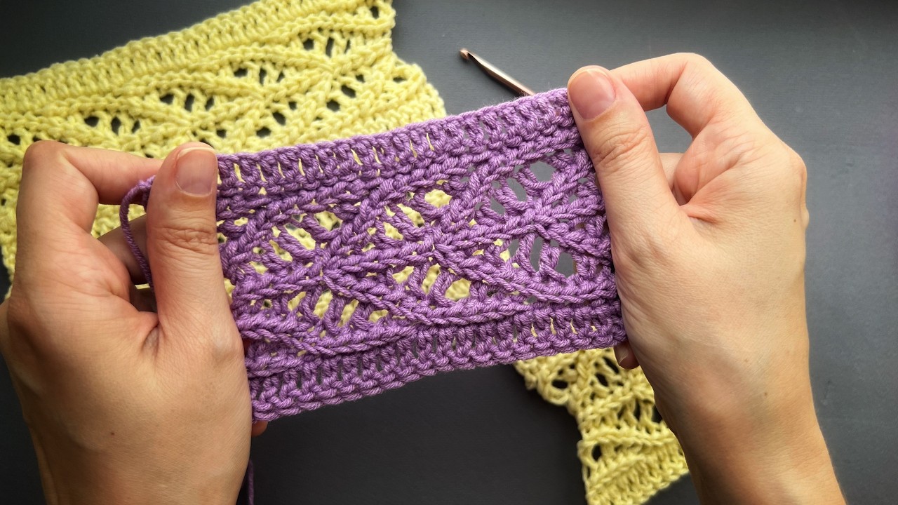🔥 The Hottest Crochet Stitch of 2025! Looks Like Knitting, But It's CROCHET | Lacy Leaf Tutorial